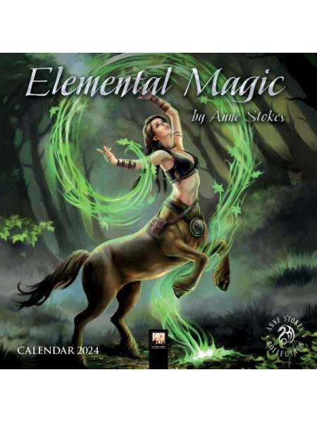 Mini calendar 2024 de perete Anne Stokes - Elemental Magic