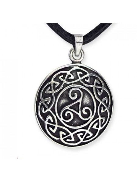 Pandantiv argint Banut cu triskelion 2.1cm