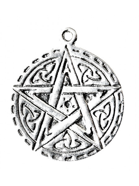 Pandantiv cu lantisor Hop Tu Naa, placat cu argint, talisman zodiac celtic( 17 Nov - 9 Dec.), 2.4 cm