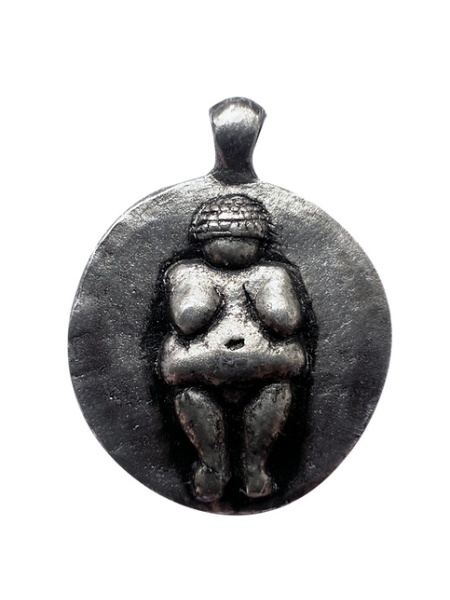 Pandantiv cu lantisor Venus din Willendorf – Talisman pentru Fertilitate si Abundenta, 2.5cm