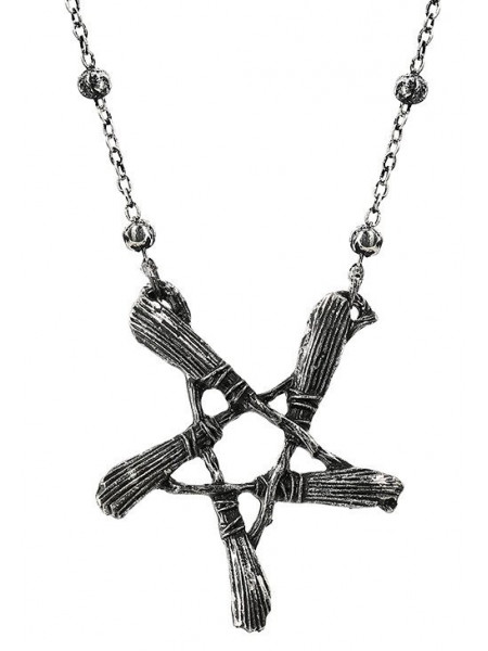 Pandantiv gotic Pentagrama din Maturi - argintiu
