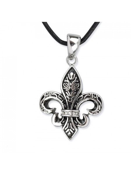Pandantiv otel inoxidabil Fleur de Lis 3.8cm