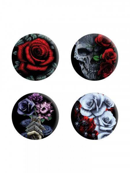Set 4 insigne Cardinal Rose