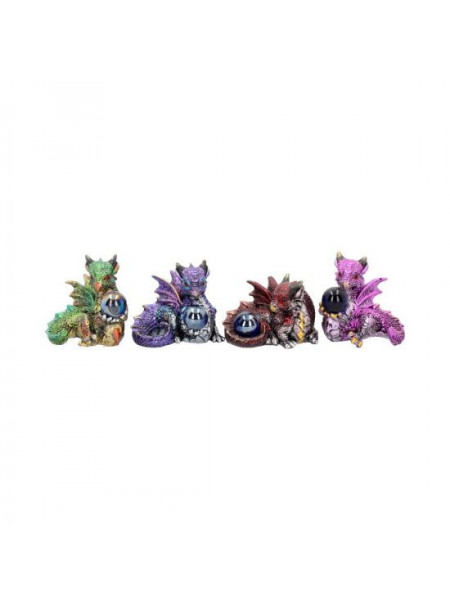 Set 4 statuete dragonei Comorile Puilor 6 cm