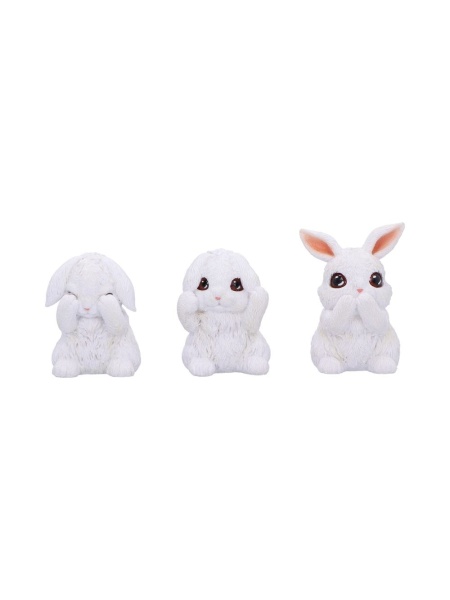 Set statuete Trei Iepurasi intelepti 9cm