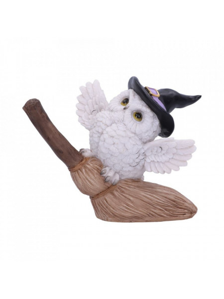 Statueta bufnita pe matura Snowy Flight 13.5cm