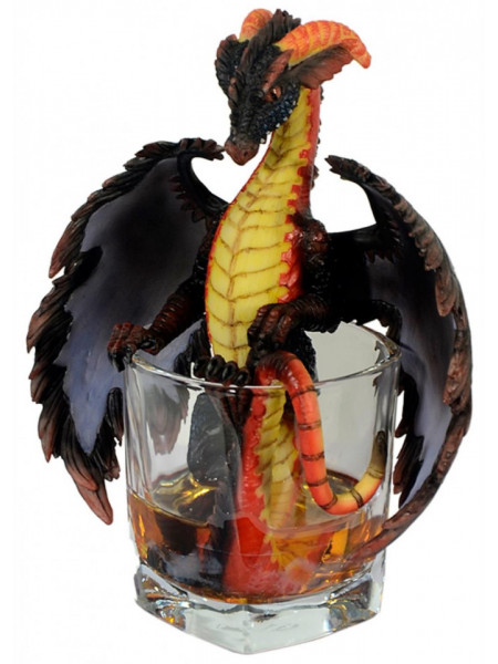 Statueta Dragonel Dragalas in pahar - Rum Stanley Morrison 16.5 cm