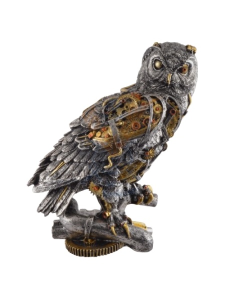 Statueta steampunk bufnita Aviatorul 30cm