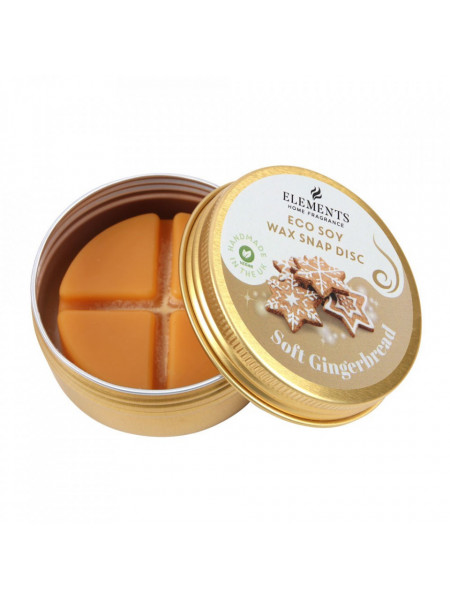 Wax Melt - Disc din ceara de soia cu mix de uleiuri esentiale pentru aromaterapie, Christmas Home - Soft Gingerbread