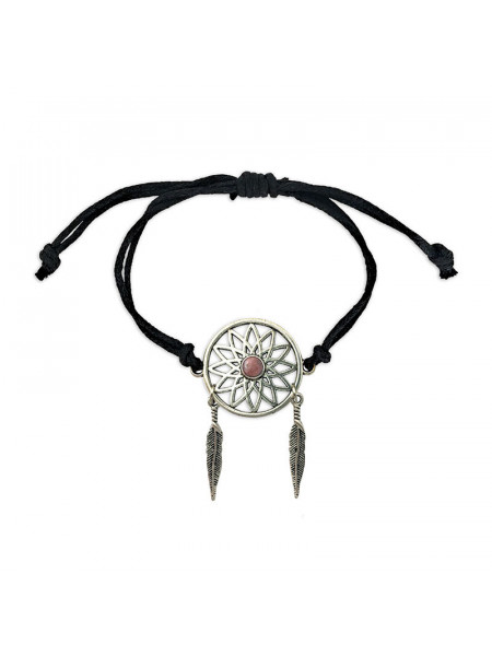 Bratara ajustabila Dreamcatcher cu Rodonit, talisman pentru Vindecare