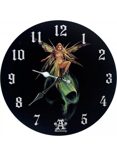 Ceas de perete din lemn zana Absinthe Fairy- Alchemy 34cm