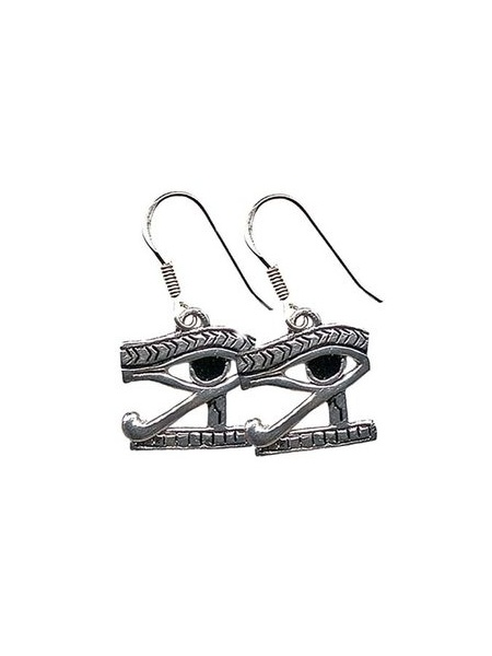 Cercei lungi placati cu argint Amuletele Egiptului antic - Ochiul lui Horus 2.7 cm