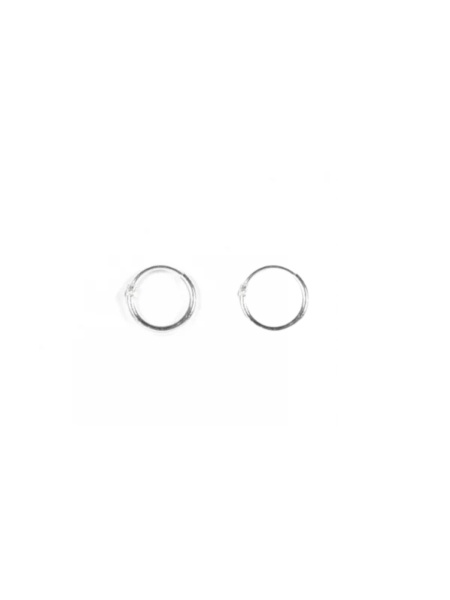 Cercei rotunzi argint Creole simple 8 x 1.2mm