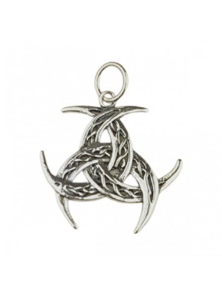 Pandantiv argint Triquetra in stil tribal 2.4cm