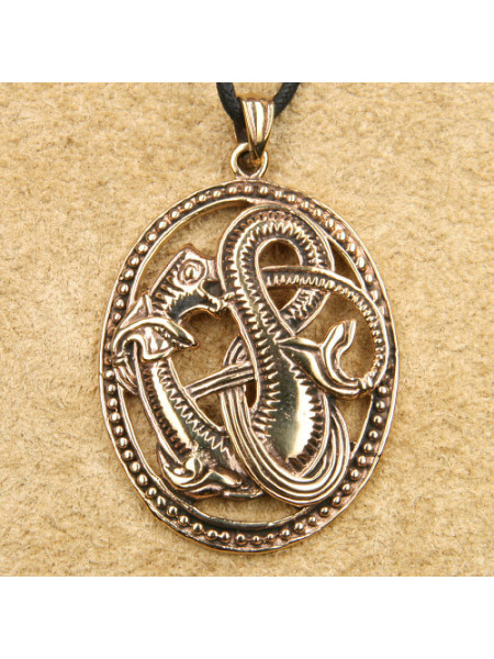 Pandantiv bronz Sarpe celtic 4.5cm