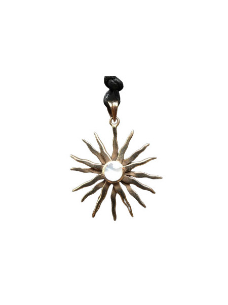 Pandantiv bronz Soare cu Sidef, 4.5 cm