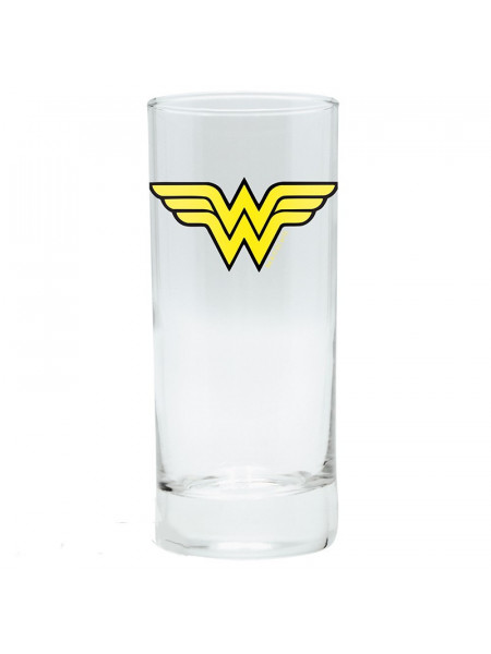 Set 2 pahare sticla licenta DC Comics - Wonder Woman 14 cm