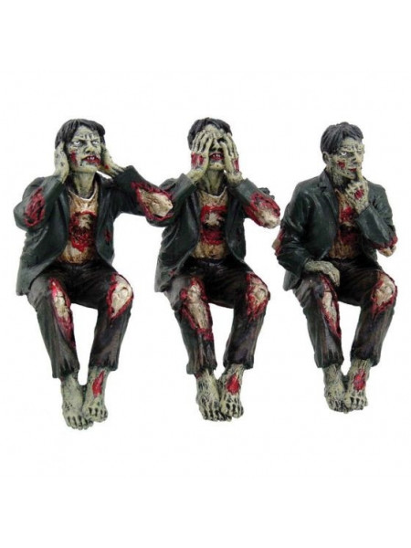 Set statuete Trei zombi intelepti 10 cm
