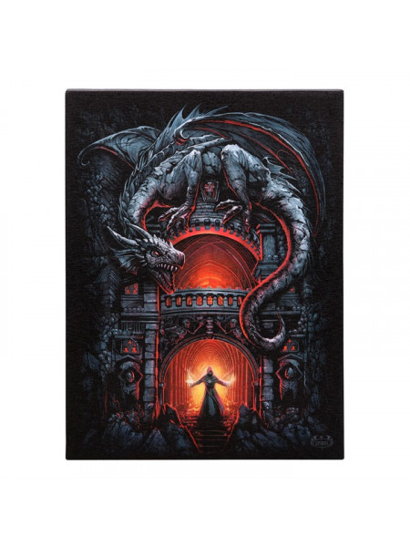 Tablou canvas dragon, Dragon`s Lair 19x25cm
