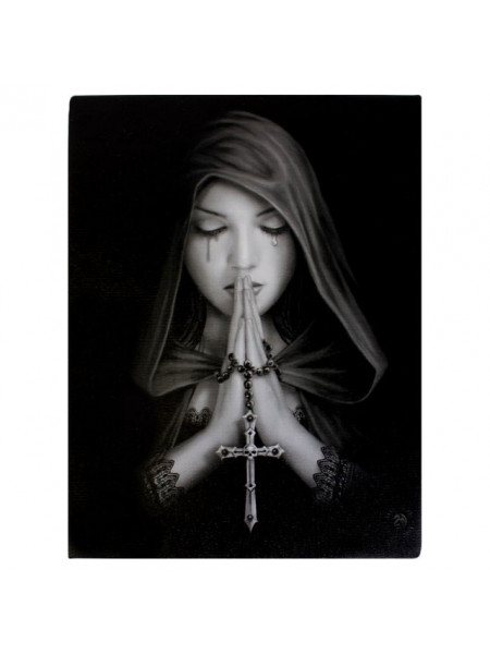 Tablou canvas, Gothic Prayer 19x25cm - Anne Stokes - Img 1