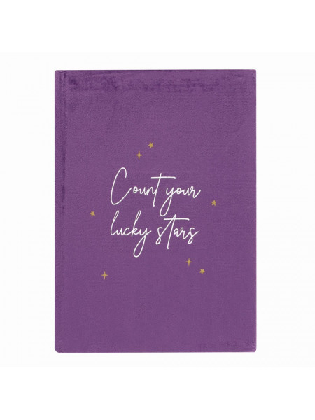 Agenda / Jurnal cu coperta de catifea violet Constelatie