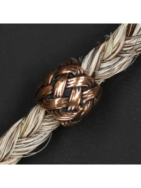 Bijuterie pentru barba/par bronz Model noduri 1x0.4 cm