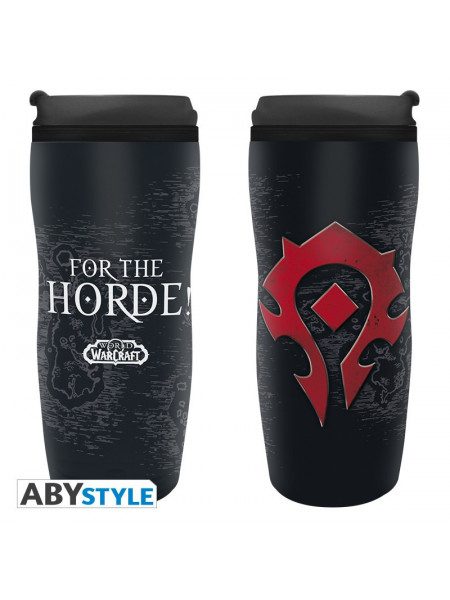 Cana termos cu capac pentru cafea licenta World of Warcraft - For the Horde 355 ml