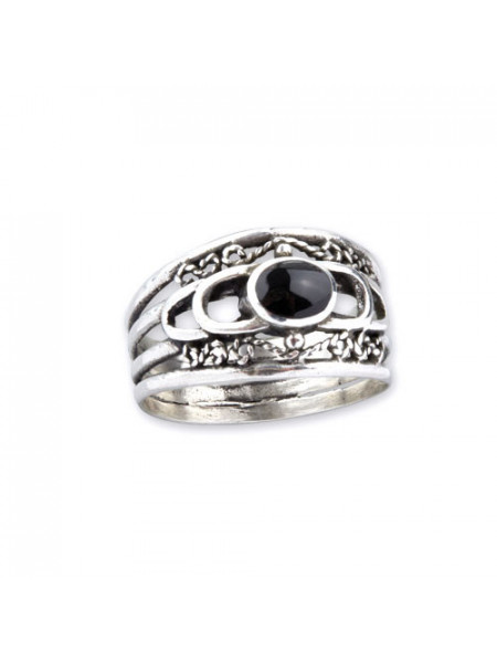 Inel argint Ornament cu onix 1.2cm