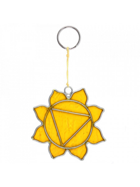 Mini suncatcher Chakra Plexului Solar 7.5 cm