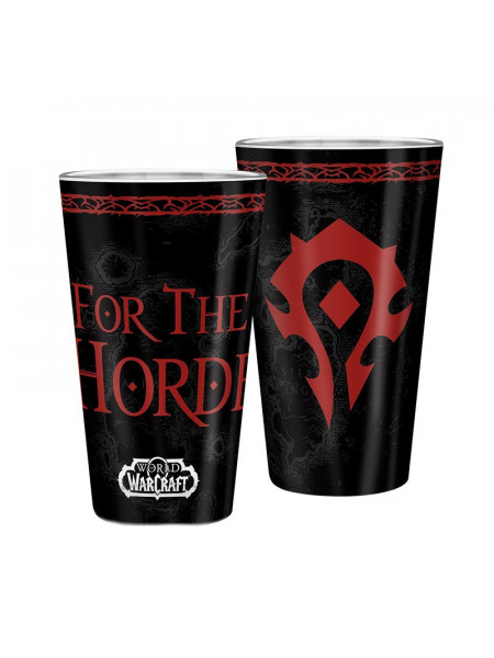 Pahar sticla licenta World of Warcraft - For the Horde 400 ml