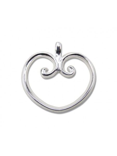 Pandantiv amuleta din argint pentru iubire Geometrie Sacra - Inima Perfecta