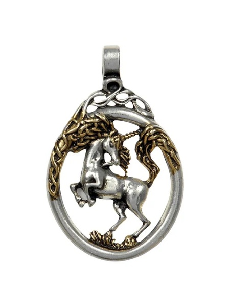 Pandantiv placat cu aur si argint Albion Magic - Unicorn