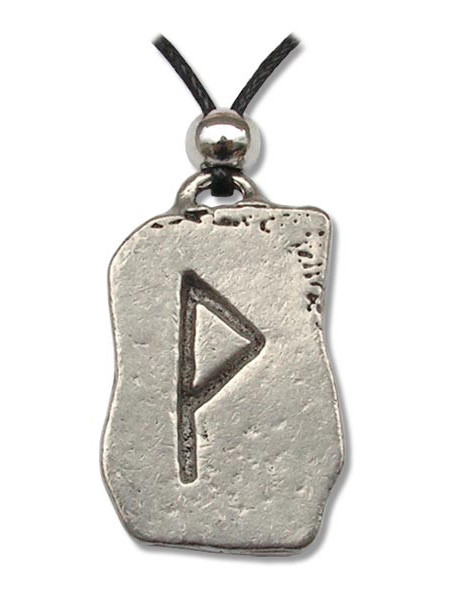 Pandantiv runa Wunjo, talisman pentru bucurie 2.8 cm