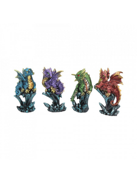 Set 4 statuete Dragonei la sfat 10 cm