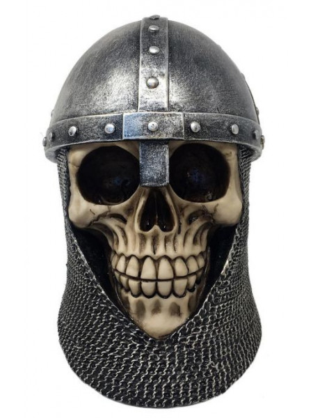 Statueta craniu Cavaler Medieval 16 cm