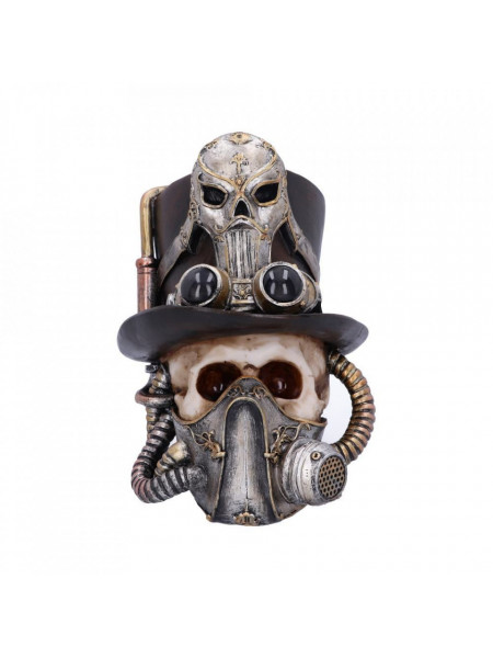 Statueta craniu steampunk Respiratie Usoara 19 cm