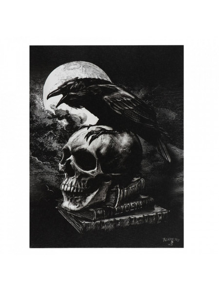 Tablou canvas gotic Corbul lui Poe 19x25cm