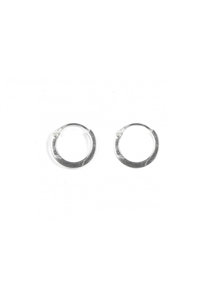 Cercei rotunzi argint Creole simple 10 x 1.5mm