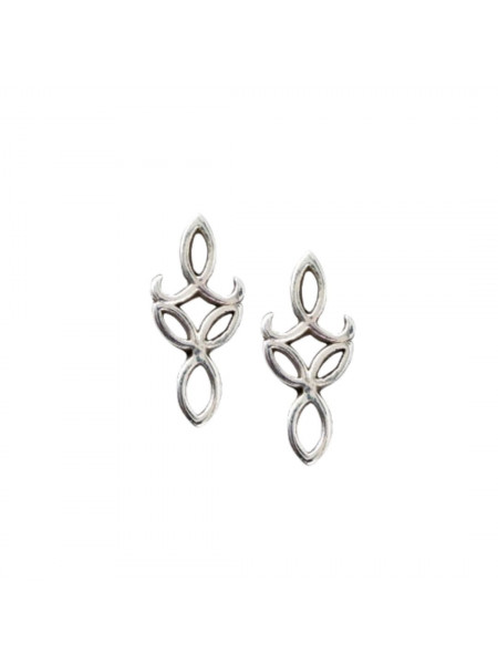 Cercei studs argint Triskelion