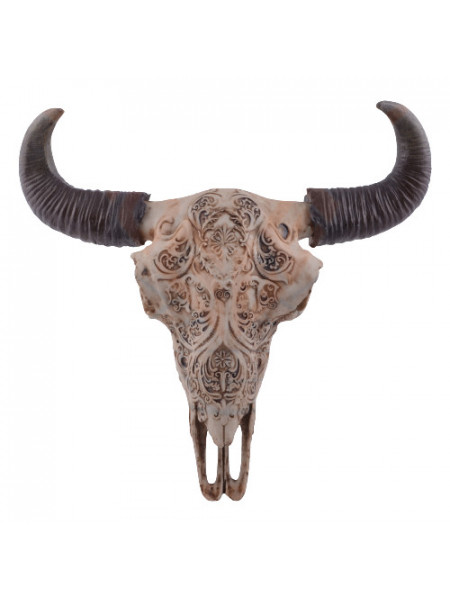 Decoratiune pentru perete Craniu de vita 45cm