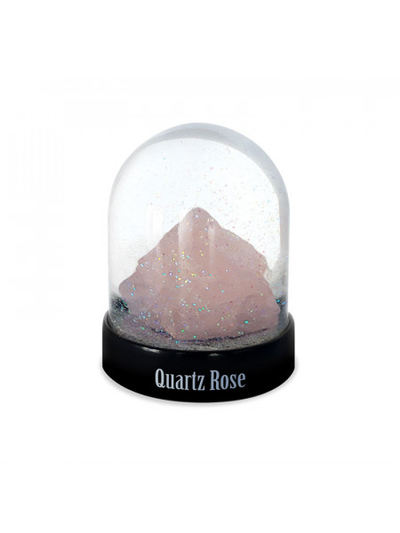 Glob de zapada cu cristal de Quartz Roz