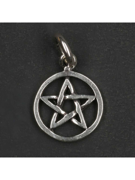 Pandantiv argint Pentagrama in cerc 2.1cm