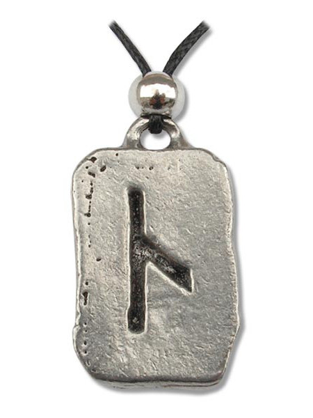Pandantiv cu runa Cen, talisman pentru incredere in sine si creativitate, 2.5 cm