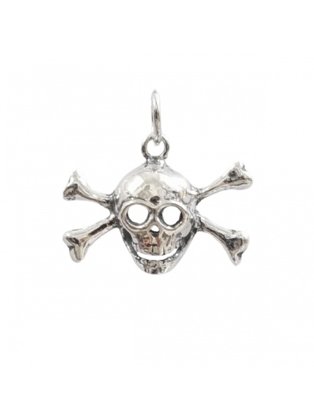 Pandantiv din argint Craniu de Pirat 15mm