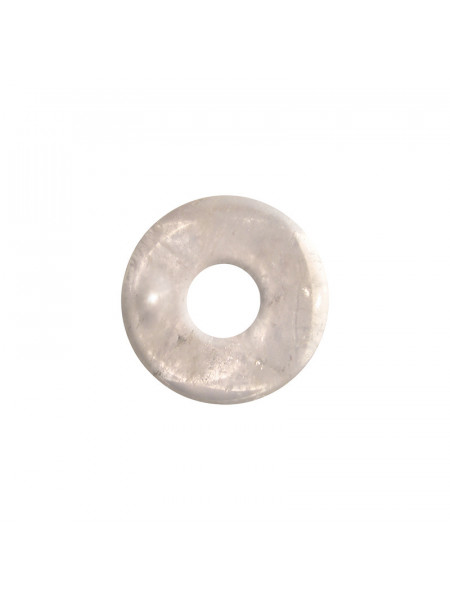 Pandantiv piatra Pi Cristal de Stanca (Quartz Transparent) - Cercul Vietii, talisman pentru Vindecare 3 cm