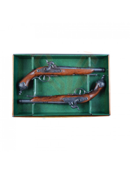 Set 2 pistoale decorative de duelat 40cm