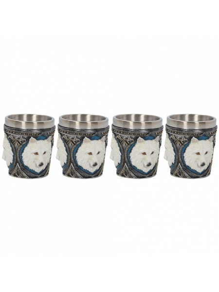 Set 4 pahare shot Ghost Wolf 6 cm