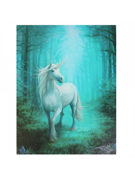 Tablou canvas Unicorn de Padure 19x25cm - Anne Stokes
