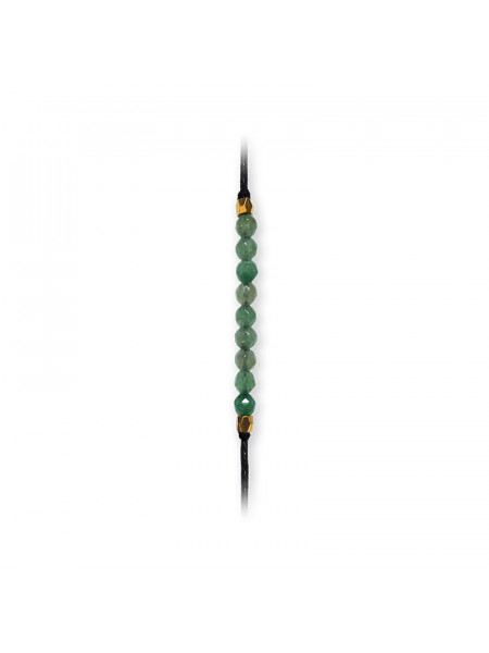 Bratara ajustabila cu 9 sfere din Aventurin, talisman pentru Noroc