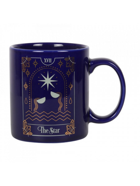 Cana albastra ceramica The Star Tarot 9.5 cm, capacitate 350 ml